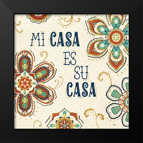 La Vida Loca III Black Modern Wood Framed Art Print by Charron, Veronique