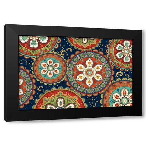La Vida Loca IX Blue Black Modern Wood Framed Art Print with Double Matting by Charron, Veronique
