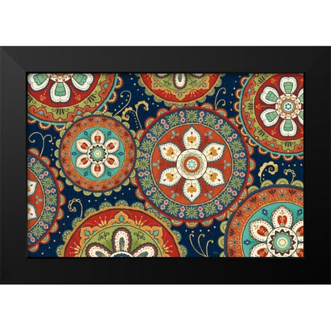 La Vida Loca IX Blue Black Modern Wood Framed Art Print by Charron, Veronique