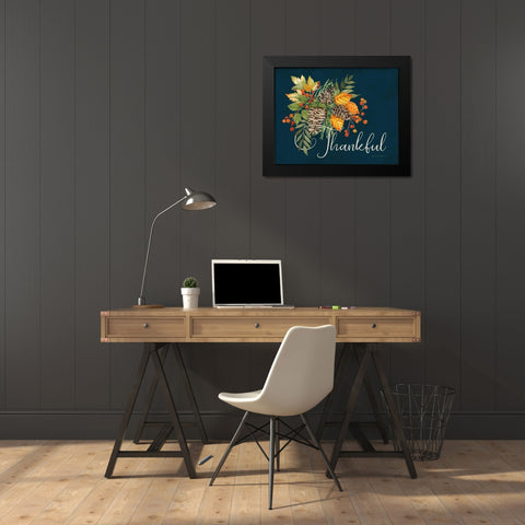 Autumn Splendor I Black Modern Wood Framed Art Print by McKenna, Kathleen Parr