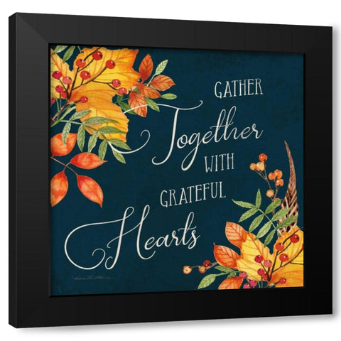 Autumn Splendor V Black Modern Wood Framed Art Print with Double Matting by McKenna, Kathleen Parr