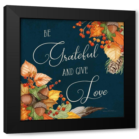 Autumn Splendor VI Black Modern Wood Framed Art Print with Double Matting by McKenna, Kathleen Parr