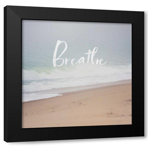 Serene Sea I Black Modern Wood Framed Art Print with Double Matting by Marshall, Laura