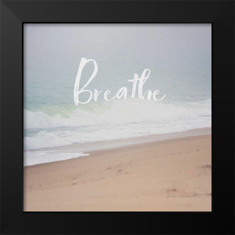 Serene Sea I Black Modern Wood Framed Art Print by Marshall, Laura