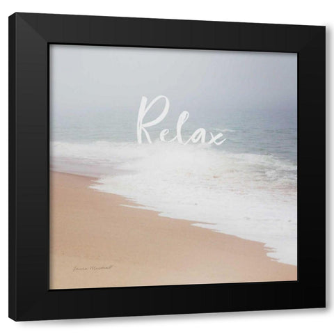 Serene Sea II Black Modern Wood Framed Art Print by Marshall, Laura