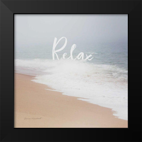 Serene Sea II Black Modern Wood Framed Art Print by Marshall, Laura