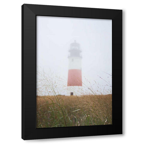Sankaty Head in the Fog Black Modern Wood Framed Art Print with Double Matting by Marshall, Laura