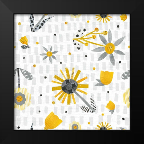 Bloom Boldly Pattern IX Black Modern Wood Framed Art Print by Averinos, Melissa