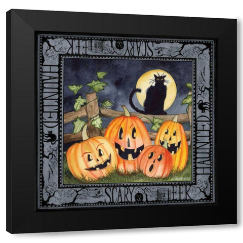 Haunting Halloween Night I Black Modern Wood Framed Art Print by McKenna, Kathleen Parr