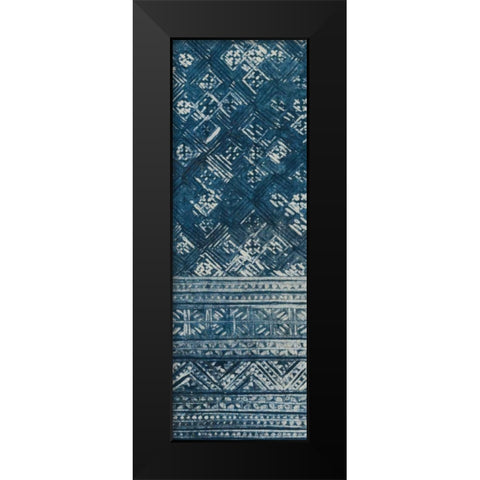 Indochina Batik I Black Modern Wood Framed Art Print by Wild Apple Portfolio