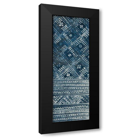 Indochina Batik II Black Modern Wood Framed Art Print with Double Matting by Wild Apple Portfolio