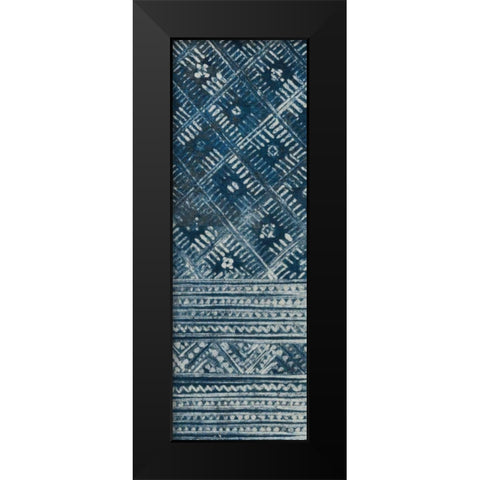 Indochina Batik II Black Modern Wood Framed Art Print by Wild Apple Portfolio