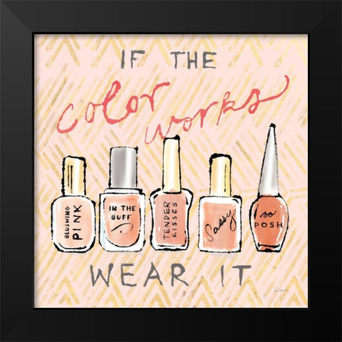 Geo Beauty and Sass I - Wear It Black Modern Wood Framed Art Print by Schlabach, Sue