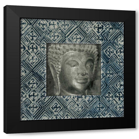 Moment of Zen I Batik Black Modern Wood Framed Art Print with Double Matting by Wild Apple Portfolio