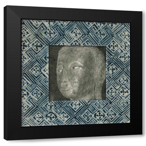 Moment of Zen II Batik Black Modern Wood Framed Art Print with Double Matting by Wild Apple Portfolio