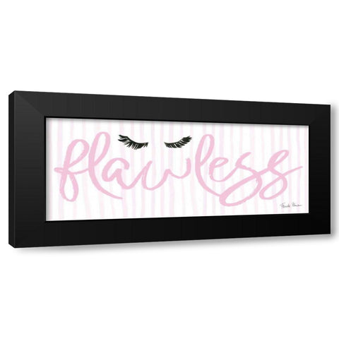 Think Pink II Black Modern Wood Framed Art Print with Double Matting by Zaman, Farida