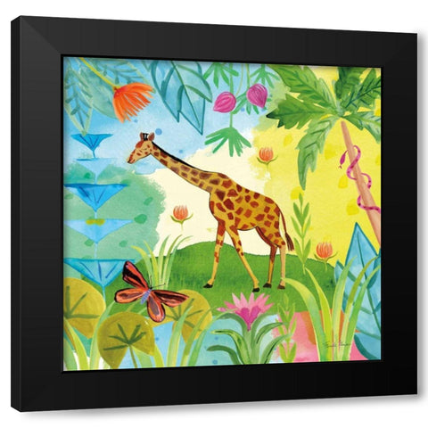 The Big Jungle IV Black Modern Wood Framed Art Print by Zaman, Farida