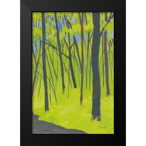 Spring Woods Black Modern Wood Framed Art Print by Lovell, Kathrine