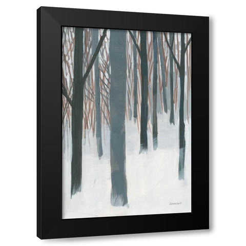 Winter Woods Black Modern Wood Framed Art Print with Double Matting by Lovell, Kathrine