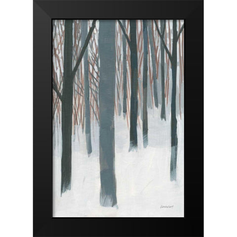 Winter Woods Black Modern Wood Framed Art Print by Lovell, Kathrine