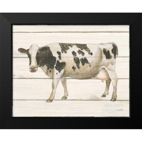 Country Cow VI Black Modern Wood Framed Art Print by Wiens, James