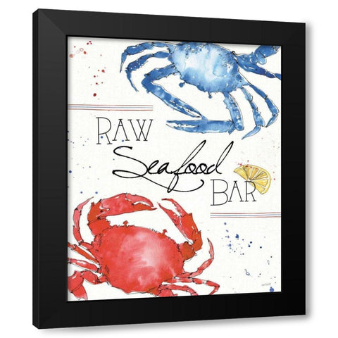 Seafood Shanty II Black Modern Wood Framed Art Print with Double Matting by Tavoletti, Anne
