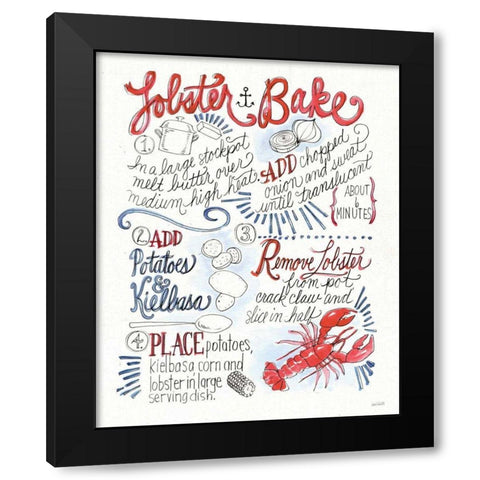 Seafood Shanty V Black Modern Wood Framed Art Print by Tavoletti, Anne