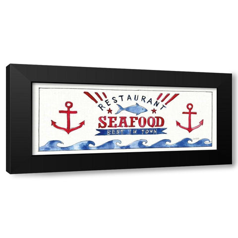 Seafood Shanty X Black Modern Wood Framed Art Print with Double Matting by Tavoletti, Anne