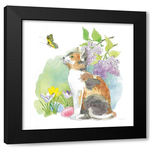 Easter Kitties II Black Modern Wood Framed Art Print by Grove, Beth