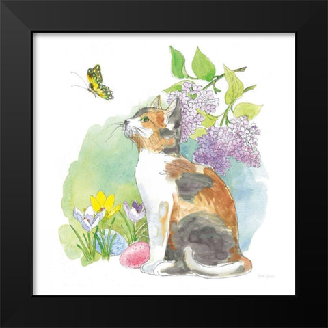 Easter Kitties II Black Modern Wood Framed Art Print by Grove, Beth