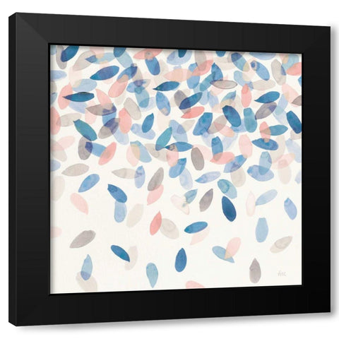 Spring Cascade II Blue Crop Black Modern Wood Framed Art Print with Double Matting by Marshall, Laura
