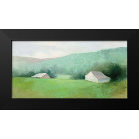 Looking Down the Valley Black Modern Wood Framed Art Print by Purinton, Julia