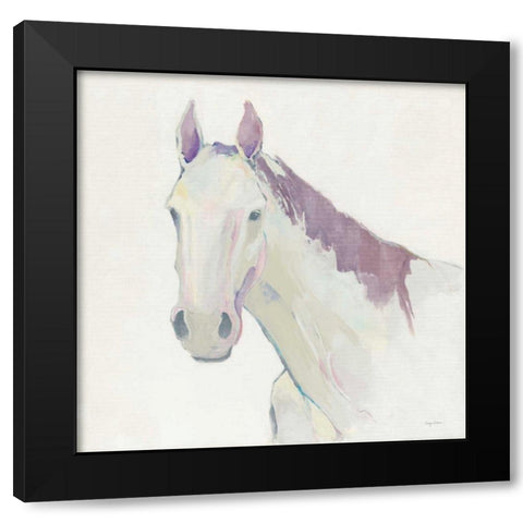 Horace Neutral Dark Mane Black Modern Wood Framed Art Print with Double Matting by Tillmon, Avery