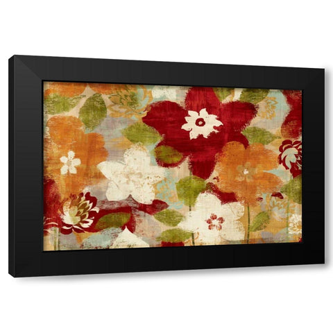 Modern Bloom Black Modern Wood Framed Art Print with Double Matting by Wild Apple Portfolio