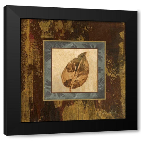 Autumn Leaf Square III Black Modern Wood Framed Art Print by Vassileva, Silvia