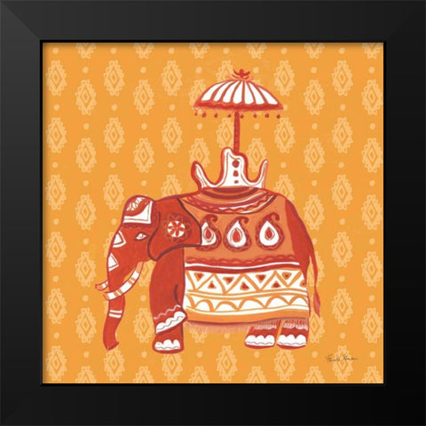 Jeweled Elephant II Black Modern Wood Framed Art Print by Zaman, Farida