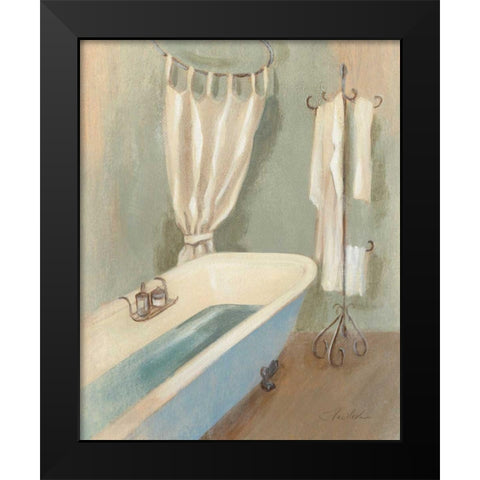Steam Bath III - Wag Black Modern Wood Framed Art Print by Vassileva, Silvia