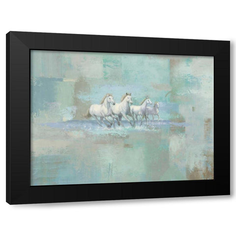 Running Wild Black Modern Wood Framed Art Print with Double Matting by Wiens, James