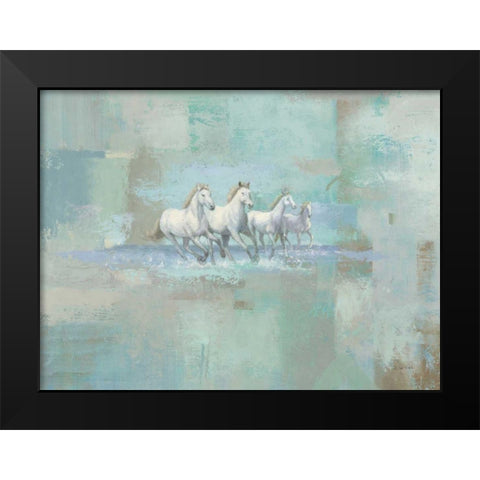 Running Wild Black Modern Wood Framed Art Print by Wiens, James