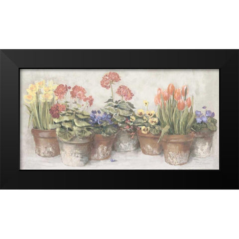 Spring in the Greenhouse Neutral Black Modern Wood Framed Art Print by Rowan, Carol