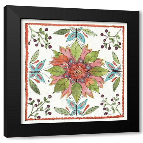 Simply Petals IX Warm Black Modern Wood Framed Art Print by Tavoletti, Anne