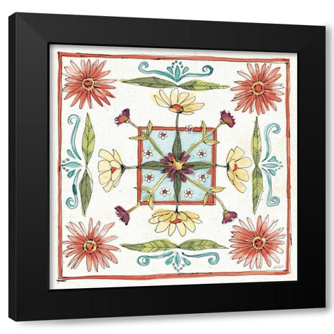 Simply Petals X Warm Black Modern Wood Framed Art Print by Tavoletti, Anne