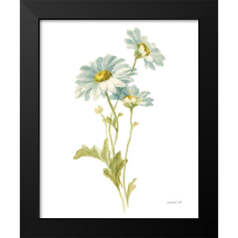 Floursack Florals on White III Black Modern Wood Framed Art Print by Nai, Danhui