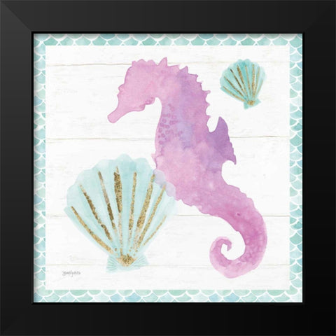 Mermaid Friends VI Black Modern Wood Framed Art Print by Jackson, Jenaya