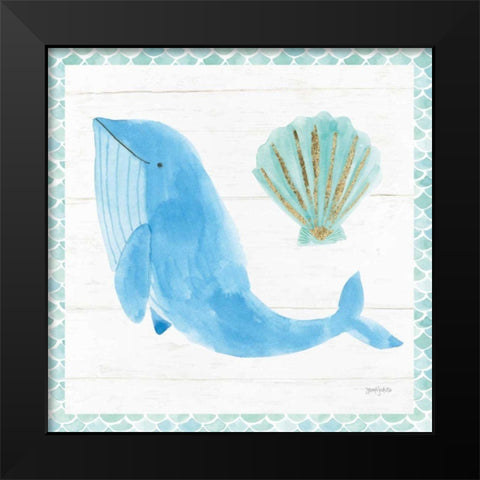 Mermaid Friends VII Black Modern Wood Framed Art Print by Jackson, Jenaya