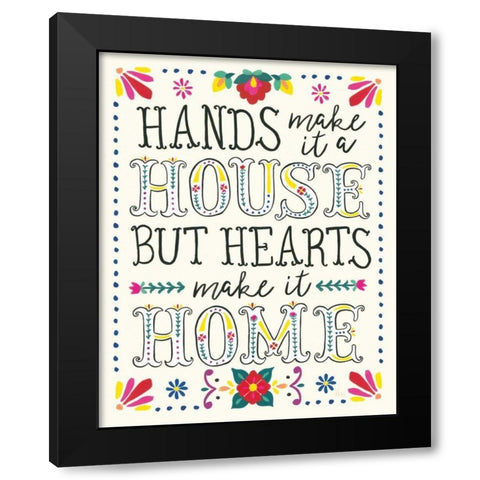 Floral Fiesta White Inspiration II Black Modern Wood Framed Art Print with Double Matting by Marshall, Laura