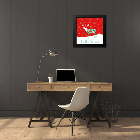 Mod Holiday IV Black Modern Wood Framed Art Print by Wild Apple Portfolio