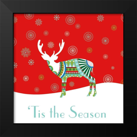 Mod Holiday IV Black Modern Wood Framed Art Print by Wild Apple Portfolio