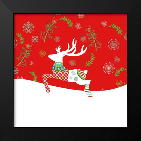 Mod Holiday VI Black Modern Wood Framed Art Print by Wild Apple Portfolio