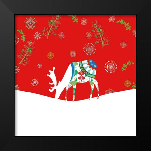 Mod Holiday VIII Black Modern Wood Framed Art Print by Wild Apple Portfolio